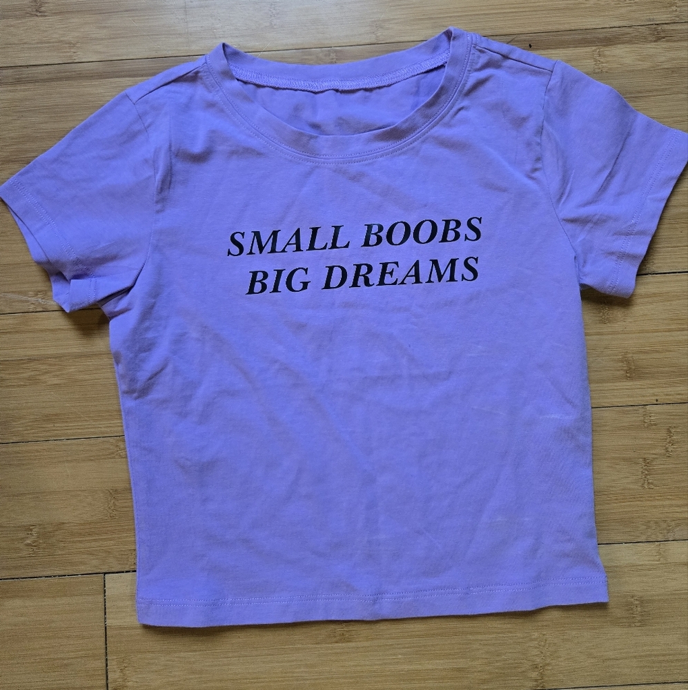 Purple Crop Boob Tee
